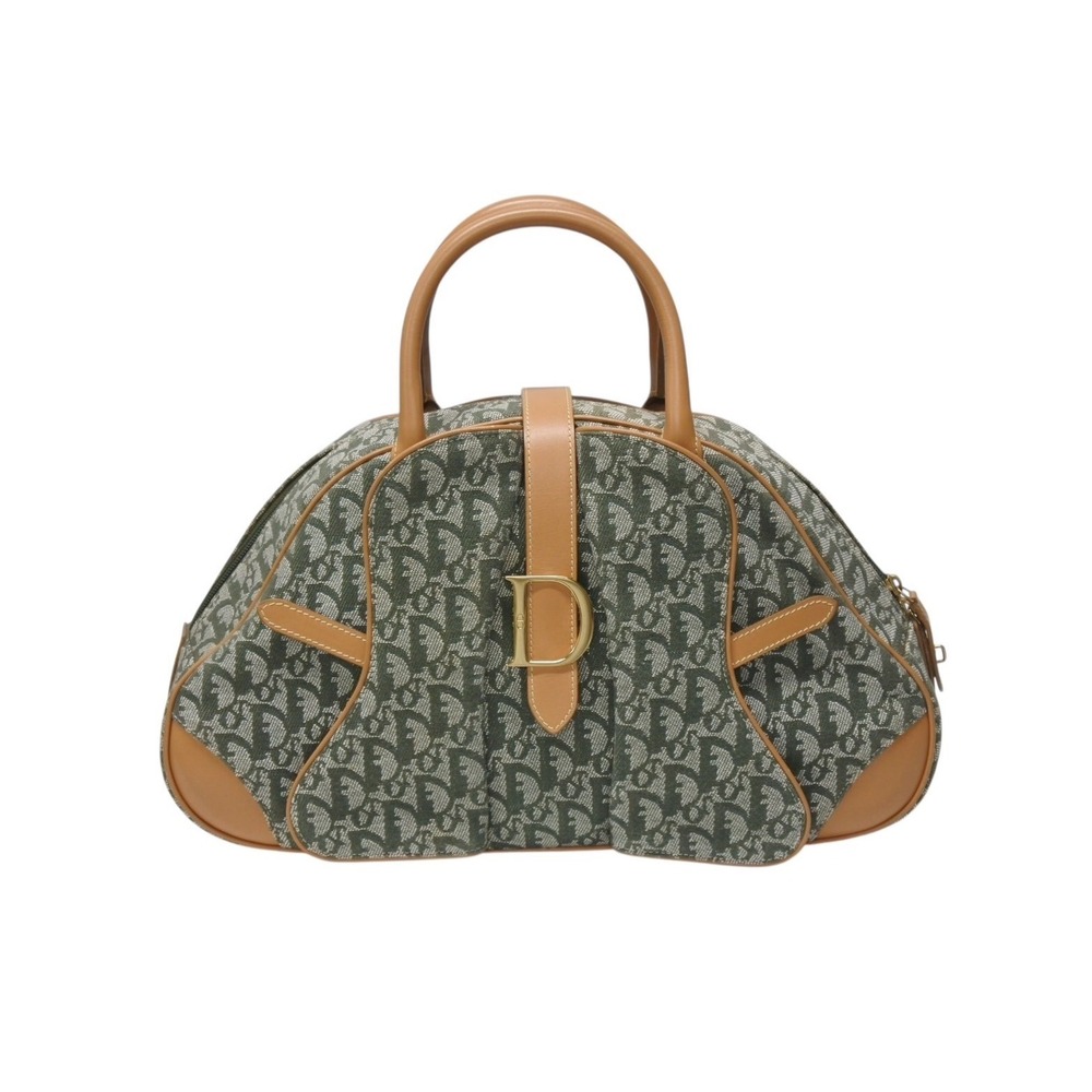 Dior Khaki Saddle Trotter Bag Double Christian - Picture 2 of 9